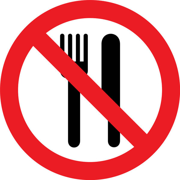 No eating sign