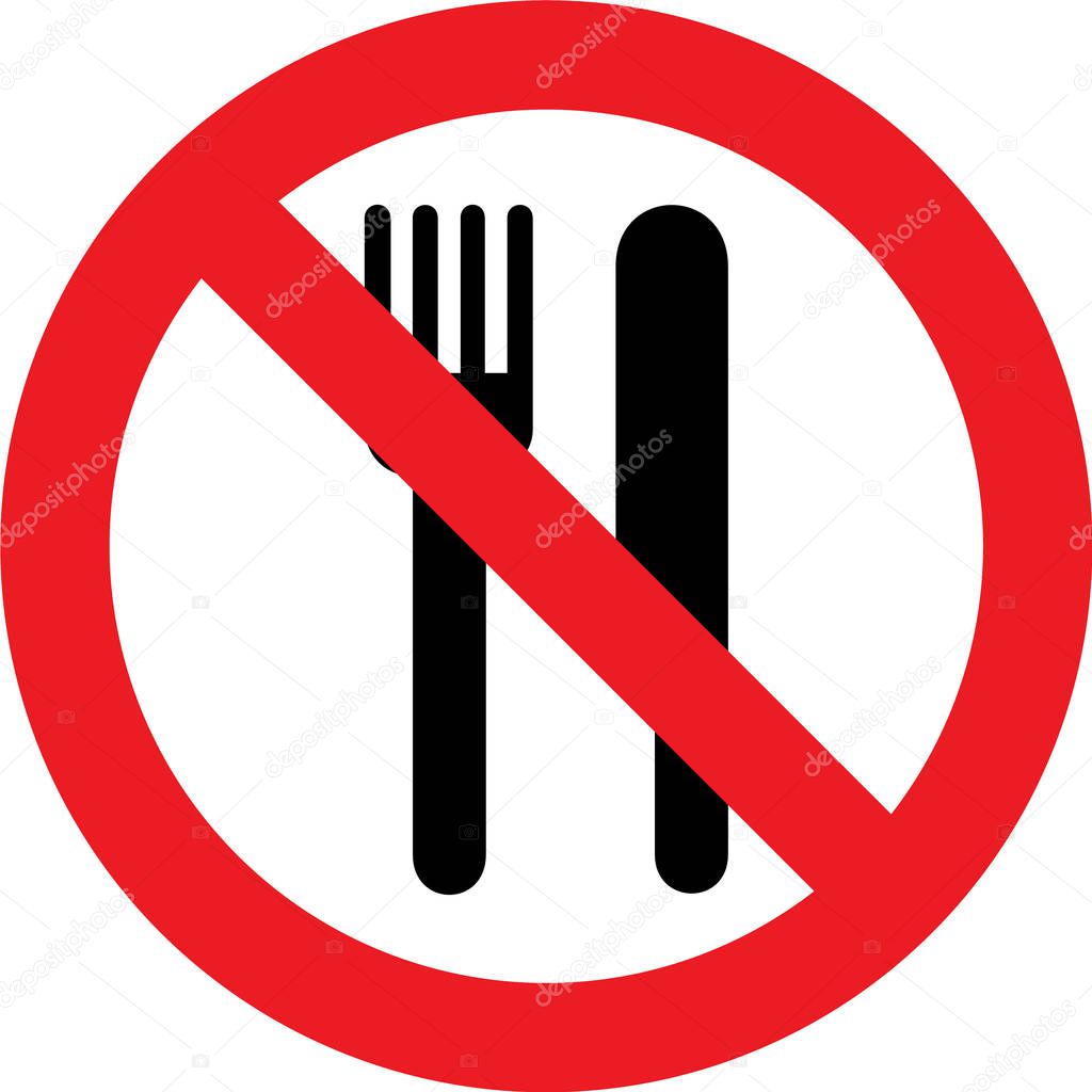 No eating sign