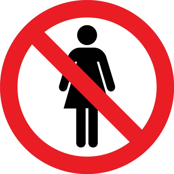 No hay letrero de baños femeninos — Foto de Stock