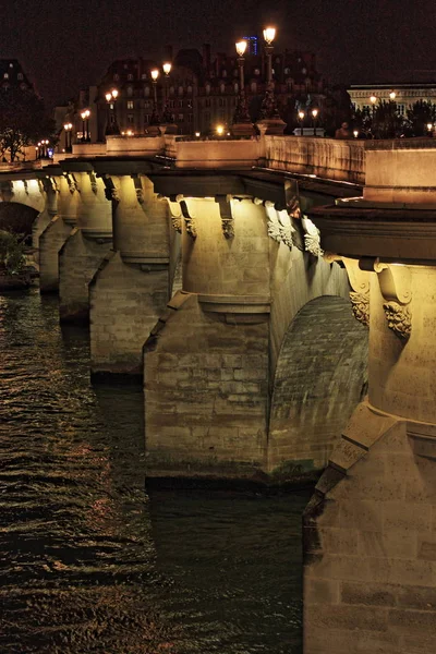 Pont Neuf de nuit à Paris - HDR — Photo