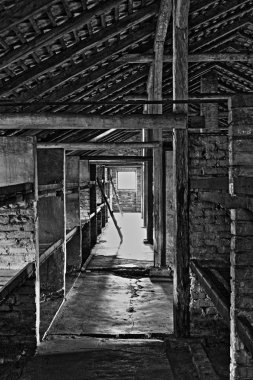 Dormitories at Auschwitz-Birkenau clipart