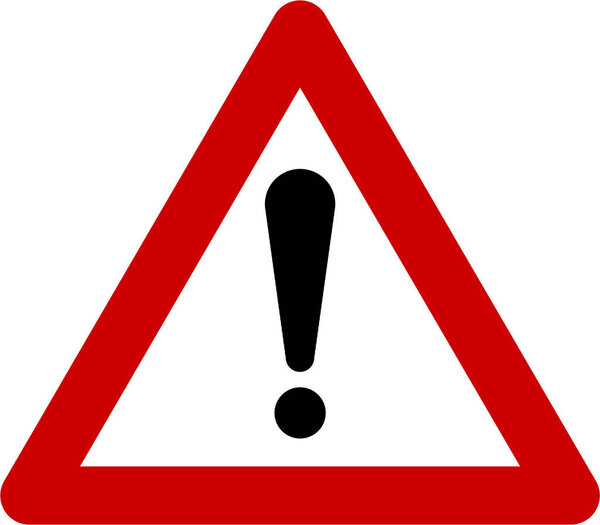 Warning sign with exclamation mark 
