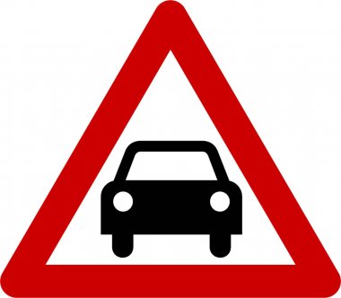 Araba ile uyarı işareti