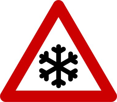 Uyarı işareti buz ile