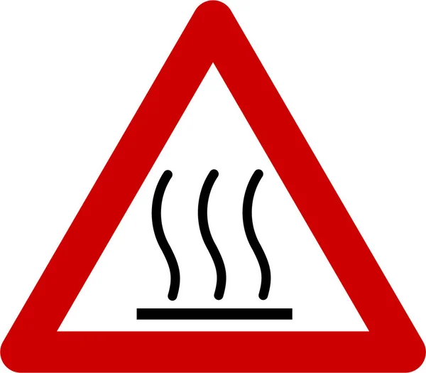 Warning sign with hot surface — Stock Photo, Image