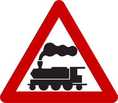 Uyarı işareti tren ile