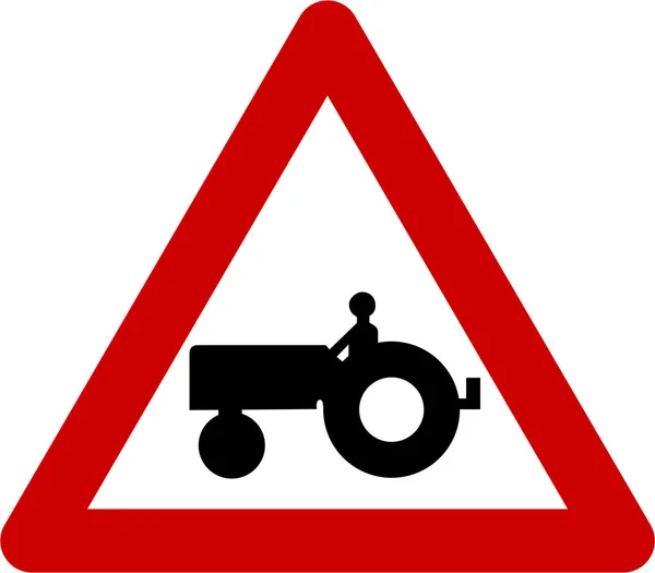 Figyelmeztető jel a mezőgazdasági traktor — Stock Fotó