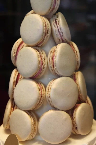 Biscoitos Macaron Para Venda Padaria Luxo Paris França — Fotografia de Stock