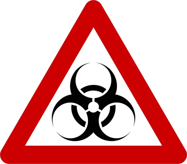 Segnale di avvertimento con sostanze a rischio biologico — Foto Stock