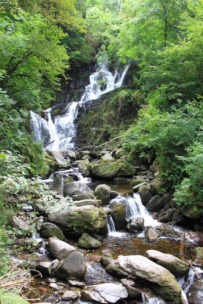 Torc waterfall i skogen Ring of Kerry — Stockfoto