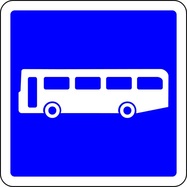 Bus toegestaan verkeersbord — Stockfoto