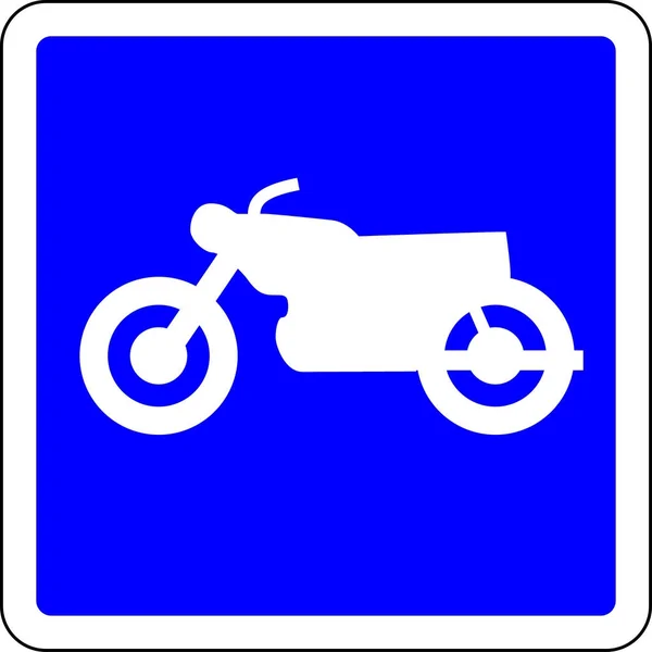 Moto autorisé signalisation routière — Photo