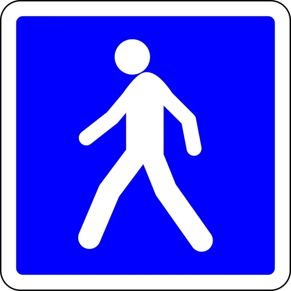 許可されている歩行者専用の道路標識 — ストック写真