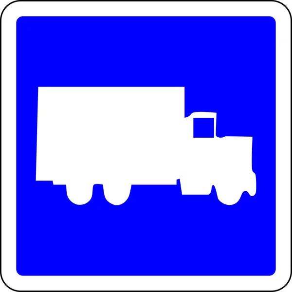 도 표지판을 허용 하는 트럭 — 스톡 사진