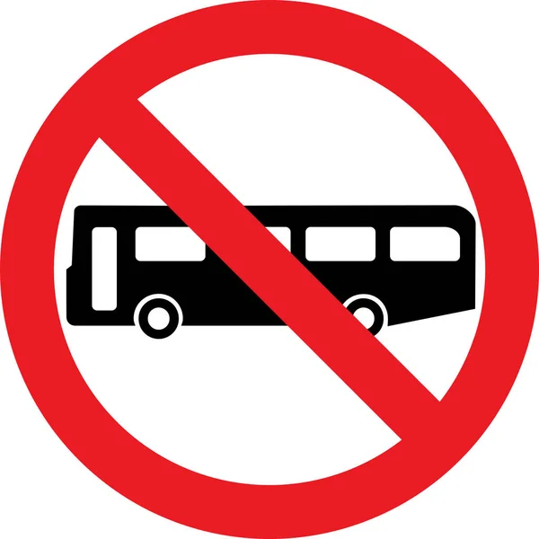Нет автобусного знака — стоковое фото