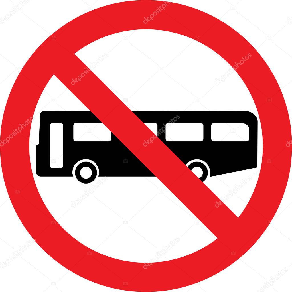 No bus sign