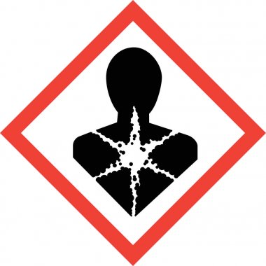 Hazard sign with carcinogenic substances clipart