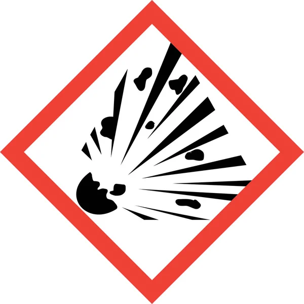 Hazard sign with explosive substances — Stock Photo, Image