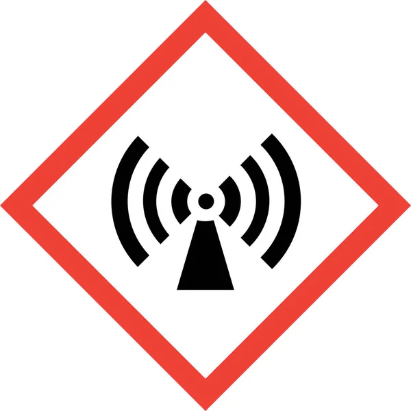 Hazard sign with non-ionizing radiation — Stock Photo, Image