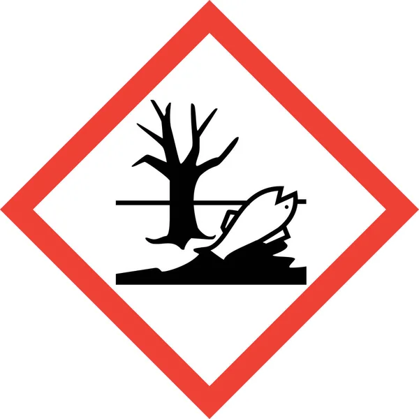 Znak zagrożenia z szkodliwych substancji chemicznych — Zdjęcie stockowe