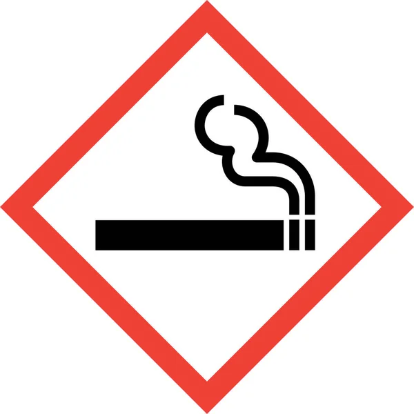 Знак опасности с курением — стоковое фото