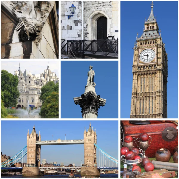London Wahrzeichen Collage — Stockfoto