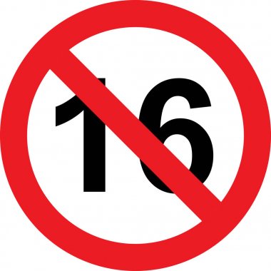 16 yaş sınırlaması işareti