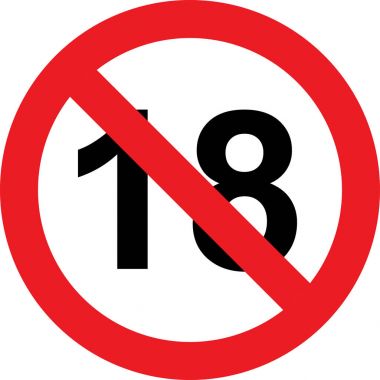 18 yaş sınırlaması işareti