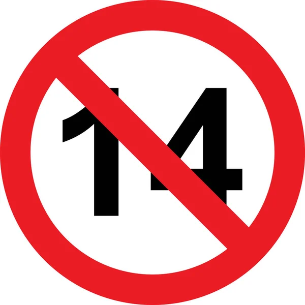 14 years limitation sign — Stock Photo, Image