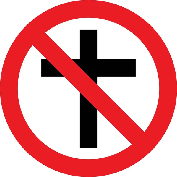 No christian religion sign — Stock Photo, Image