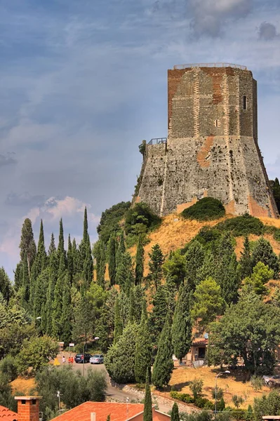 Věž Tintinnano Castiglione Orcia Toskánsko Itálie — Stock fotografie