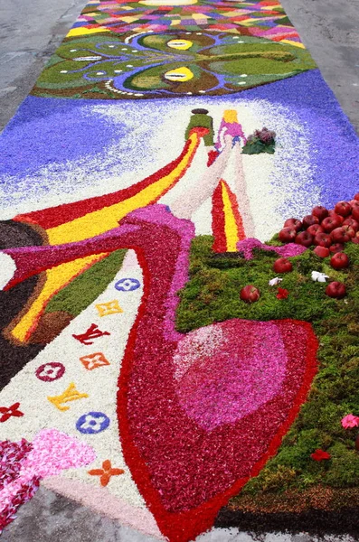 Infiorata von spello, italien — Stockfoto