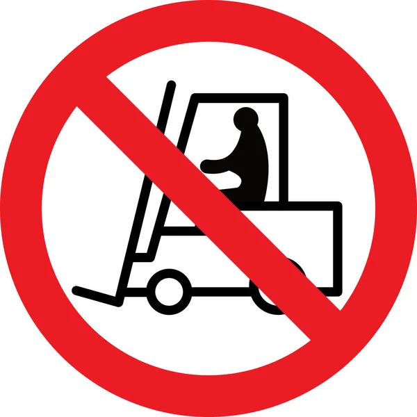 Nie znak wózka widłowego — Zdjęcie stockowe