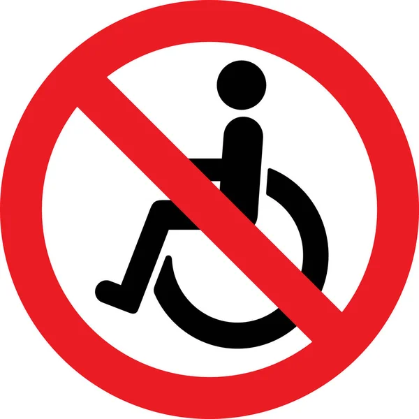 No disabled people sign — Stock Photo, Image