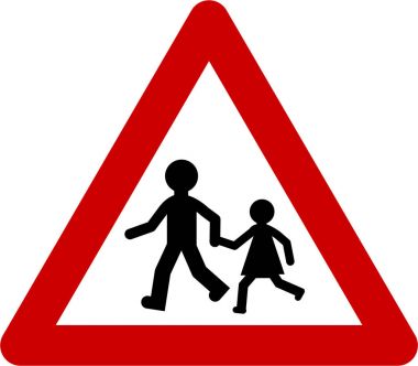 Çocuklar oyun ile uyarı işareti