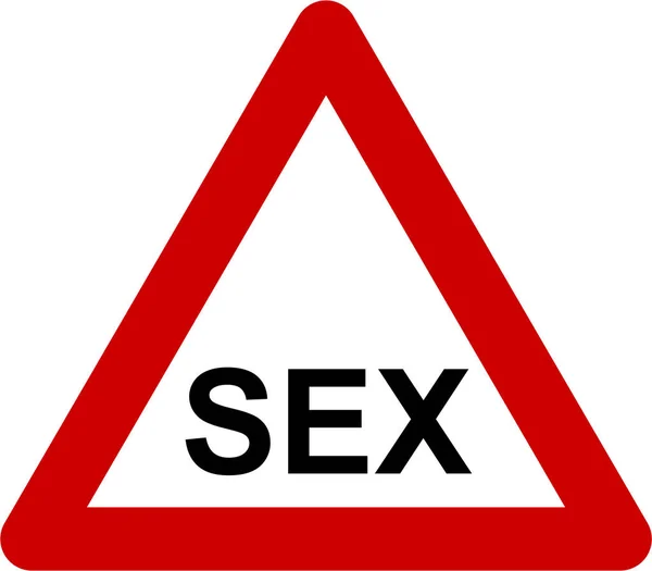 Warning sign with sex — Stock Photo, Image