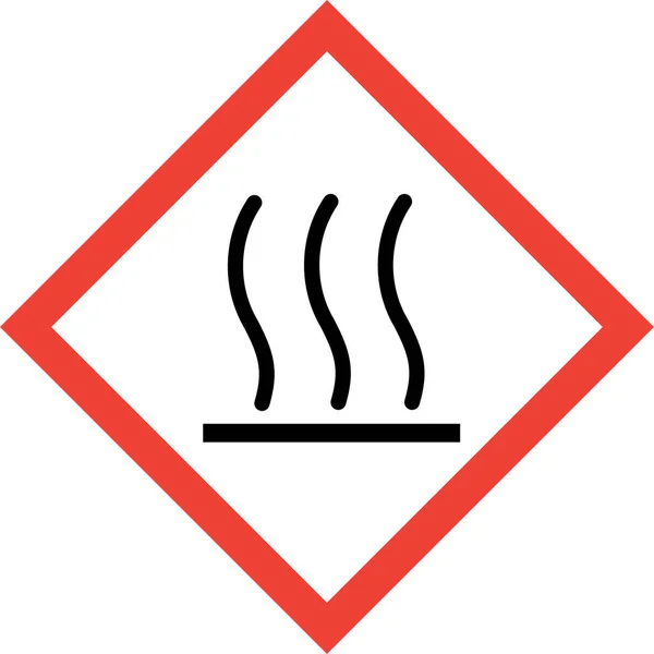Σήμα κινδύνου με θερμή επιφάνεια — Φωτογραφία Αρχείου