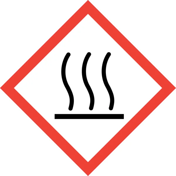 뜨거운 표면 위험 기호 — 스톡 사진