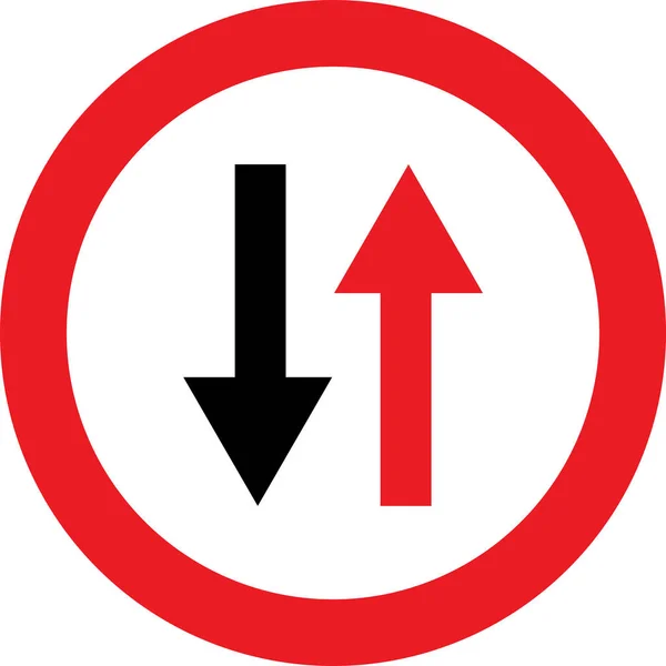 Yok iki yönlü yön işareti — Stok fotoğraf