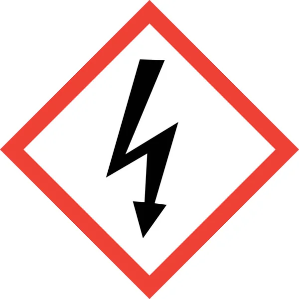 Znak zagrożenia z prądem — Zdjęcie stockowe