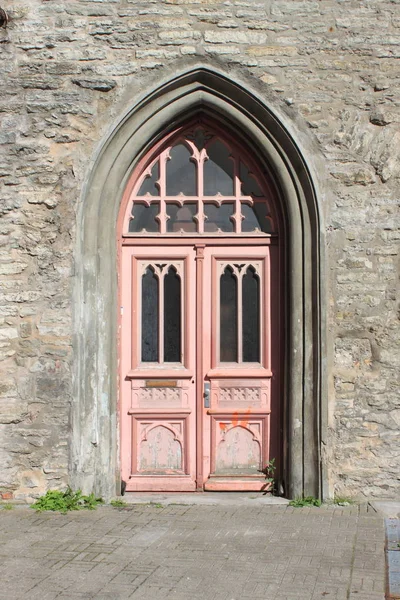 Medieval Front Door Tallinn Estonia — Stock Photo, Image