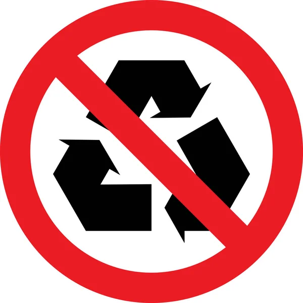 Kein Recyclingschild — Stockfoto