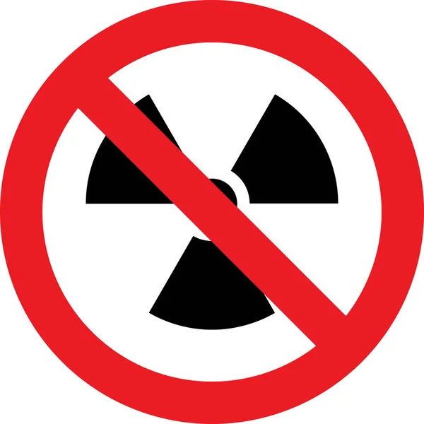 Inga radioaktiva ämnen tecken — Stockfoto