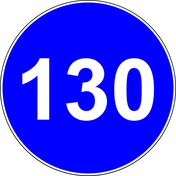 130 suggested speed road sign — Stock Photo, Image