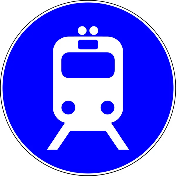 Trein toegestaan verkeersbord — Stockfoto