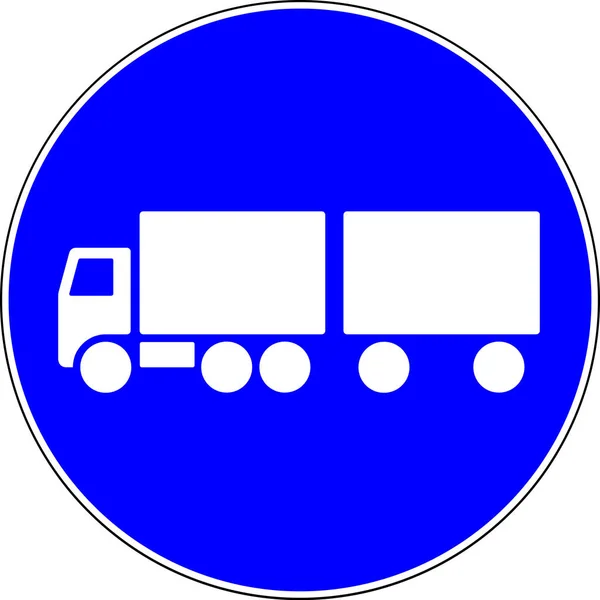 Truck allowed road sign — Stock Photo, Image