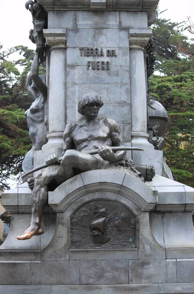 Μνημείο Του Fernando Magallanes Στην Punta Arenas Χιλή — Φωτογραφία Αρχείου