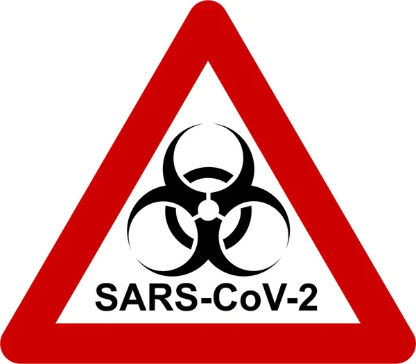 Попереджувальний Знак Символом Біогазу Sars Cov Text — стокове фото