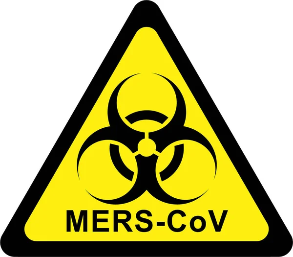 Попереджувальний Знак Символом Біогазу Текстом Mers Cov — стокове фото