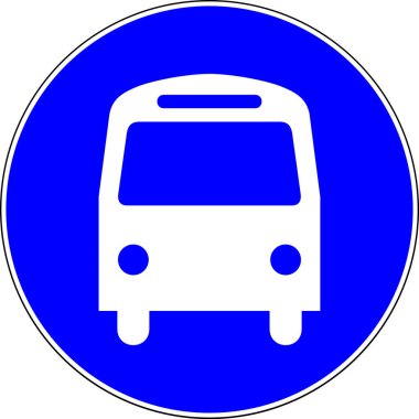 Beyaz arkaplanda mavi tabelaya izin verildi